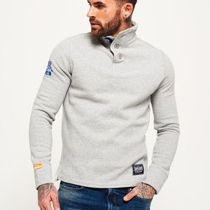 Men’s Superdry Pullover Sweater with Retro Collar